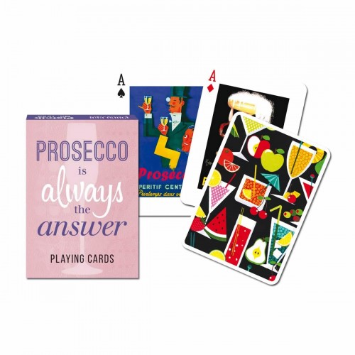 Carti de joc de colectie cu tema "Proseco is always the answer" Carti de joc de colectie cu tema "Proseco is always the answer"